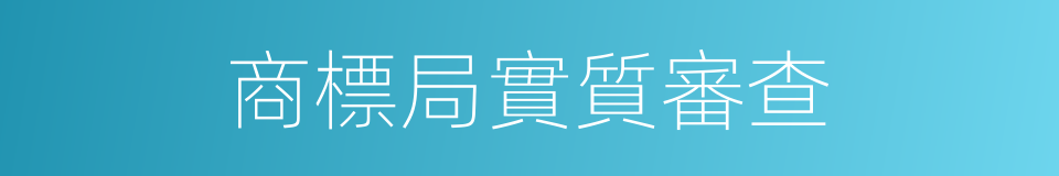 商標局實質審查的同義詞