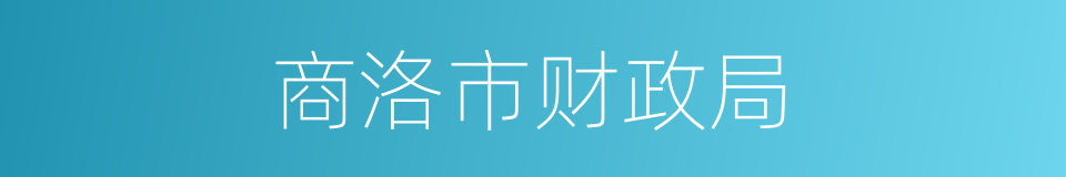 商洛市财政局的同义词