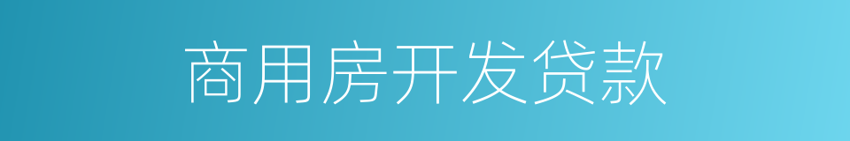 商用房开发贷款的同义词