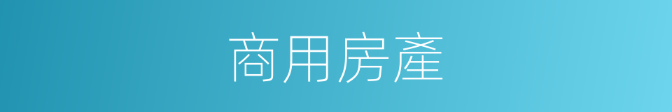 商用房產的同義詞