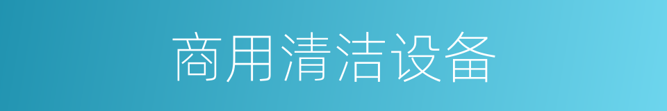 商用清洁设备的同义词
