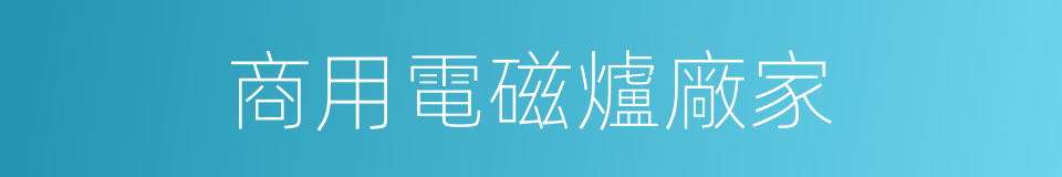 商用電磁爐廠家的同義詞