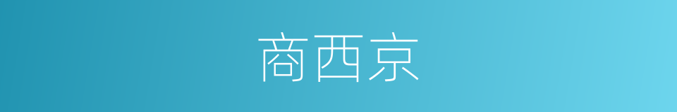 商西京的同义词