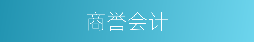 商誉会计的同义词