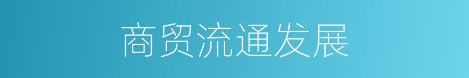 商贸流通发展的同义词