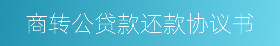 商转公贷款还款协议书的同义词