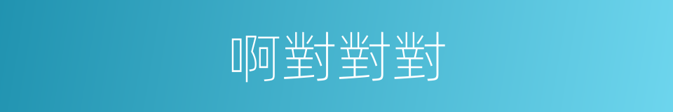 啊對對對的同義詞