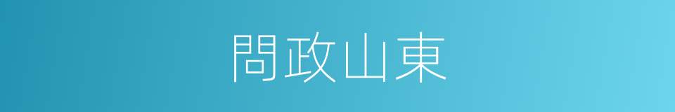問政山東的同義詞