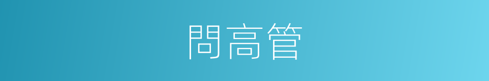 問高管的同義詞