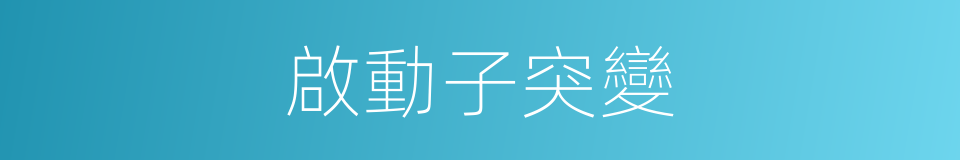 啟動子突變的同義詞