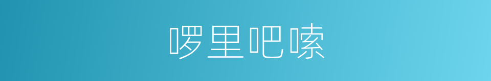 啰里吧嗦的意思