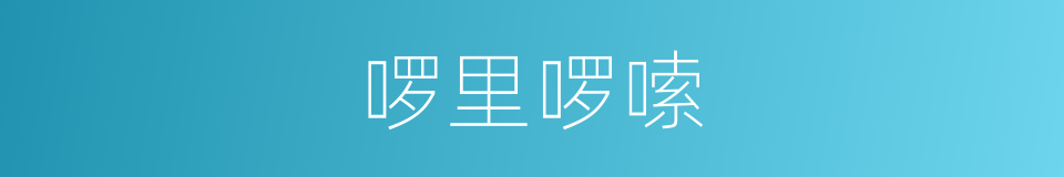 啰里啰嗦的同义词