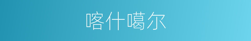 喀什噶尔的同义词