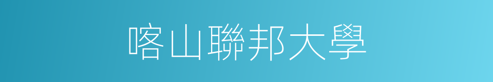 喀山聯邦大學的同義詞