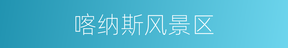 喀纳斯风景区的同义词