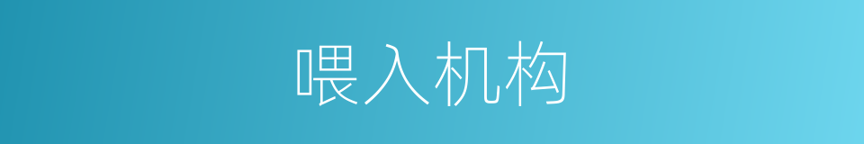 喂入机构的同义词
