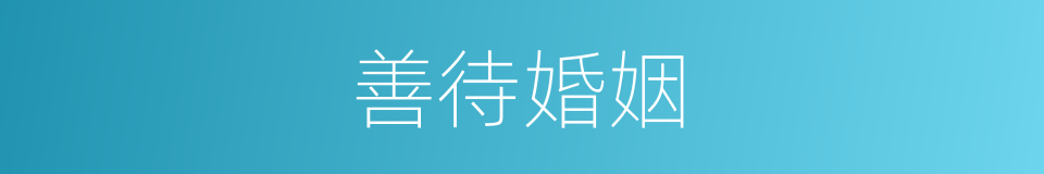 善待婚姻的同义词