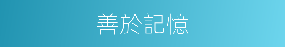 善於記憶的同義詞