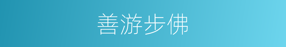 善游步佛的同义词