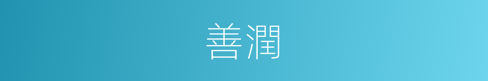 善潤的同義詞