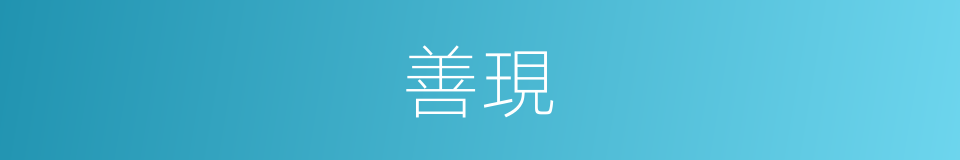 善現的同義詞
