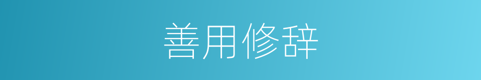 善用修辞的同义词