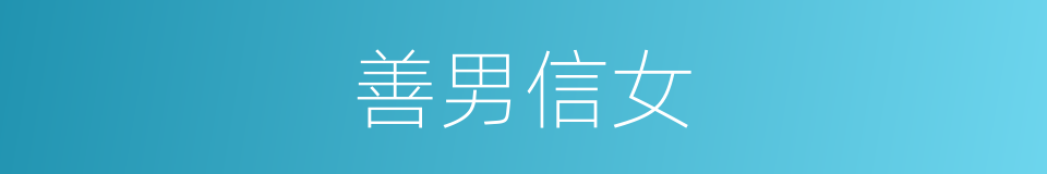 善男信女的意思
