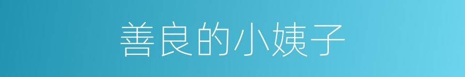 善良的小姨子的同义词