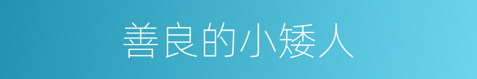 善良的小矮人的同义词