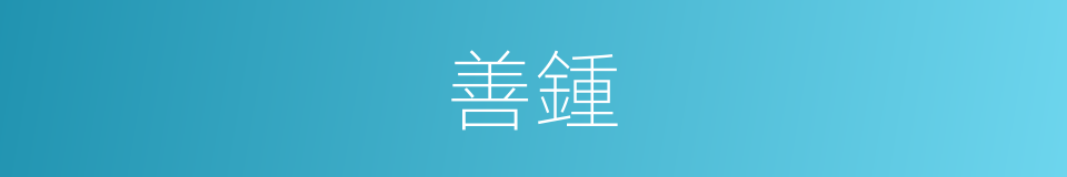善鍾的同義詞