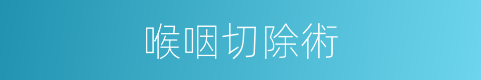 喉咽切除術的同義詞