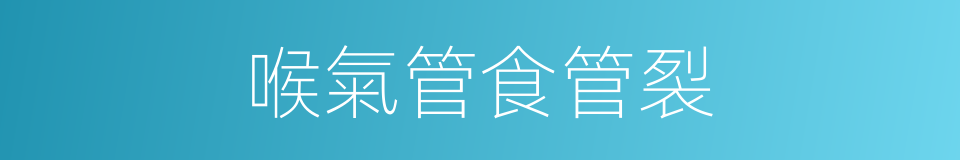 喉氣管食管裂的同義詞