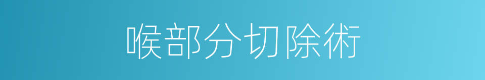 喉部分切除術的同義詞