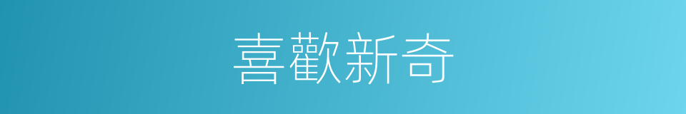喜歡新奇的同義詞