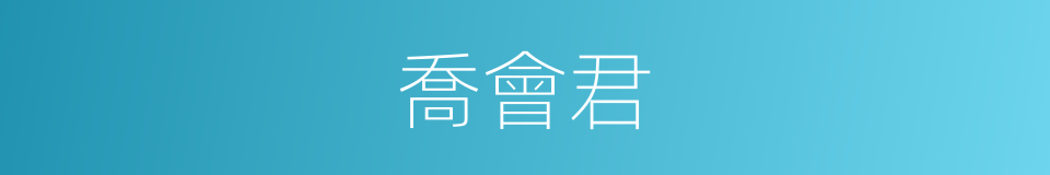 喬會君的同義詞