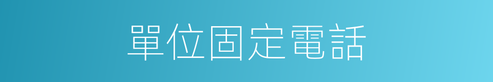 單位固定電話的同義詞