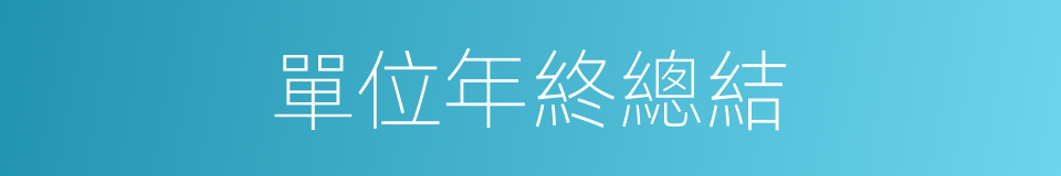 單位年終總結的同義詞