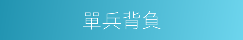 單兵背負的同義詞