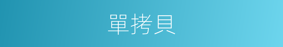 單拷貝的同義詞