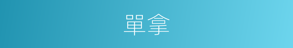 單拿的同義詞