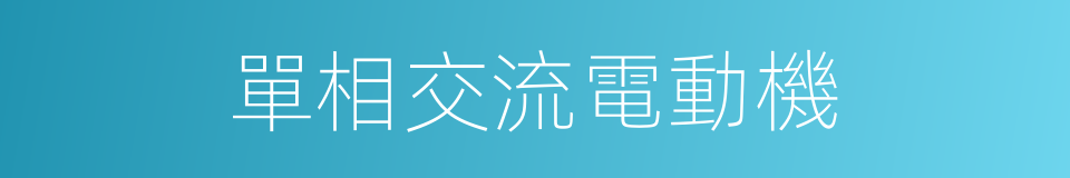 單相交流電動機的同義詞