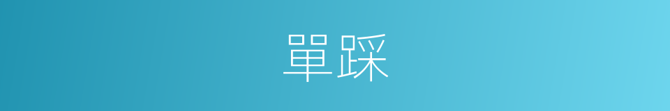 單踩的同義詞