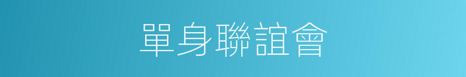 單身聯誼會的同義詞