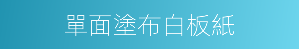 單面塗布白板紙的同義詞