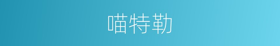 喵特勒的同义词