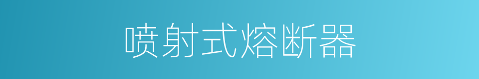 喷射式熔断器的同义词