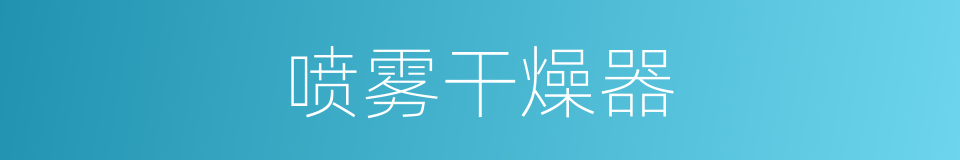 喷雾干燥器的同义词