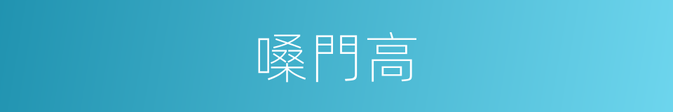 嗓門高的同義詞