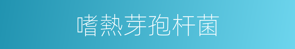 嗜熱芽孢杆菌的同義詞