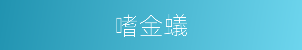 嗜金蟻的同義詞